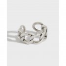 Fashion Hollow Chain Vintage 925 Sterling Silver Adjustable Ring Vintage