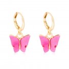 Fashion Hot Selling Earrings Acetate Version Butterfly Earrings Women Colorful Pop Earrings Blue