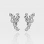 Fashion Irregular Bubbles Y Shape 925 Sterling Silver Stud Earrings Silver