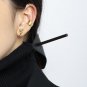 Fashion Irregular Bubbles Y Shape 925 Sterling Silver Stud Earrings Yellow Gold