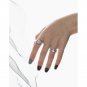 Fashion Irregular Round CZ 925 Sterling Silver Adjustable Ring Green CZ