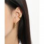Fashion Irregular Wide 925 Sterling Silver Non-Pierced Earring(Single) Rhodium (Single)