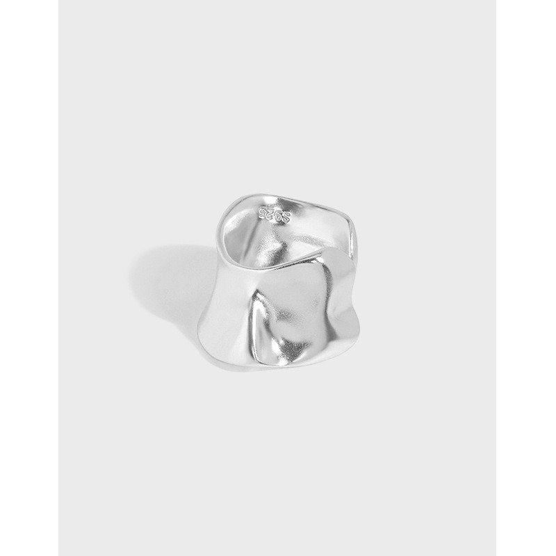 Fashion Irregular Wide 925 Sterling Silver Non-Pierced Earring(Single) Yellow Gold (Single)
