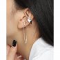 Fashion Irregular Wide 925 Sterling Silver Non-Pierced Earring(Single) Yellow Gold (Single)