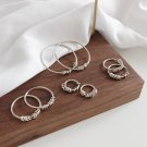 Fashion Multi Mini Circles 925 Sterling Silver Hoop Earrings 15mm