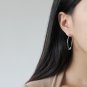 Fashion Multi Mini Circles 925 Sterling Silver Hoop Earrings 30mm
