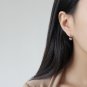 Fashion Multi Mini Circles 925 Sterling Silver Hoop Earrings 30mm