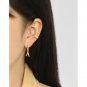 Fashion Simple Spiral Pattern 925 Sterling Silver Non-Pierced Earring(Single) Yellow Gold (Single)