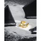 Fashion Triple Lines Cross 925 Sterling Silver Adjustable Ring Vintage