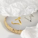 Fashion Wave Irregular 925 Sterling Silver Adjustable Ring Rhodium