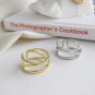 Fashion X Line Cross 925 Sterling Silver Adjustable Ring Silver