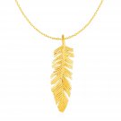 Feather Pendant in 10k Yellow Gold