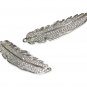 Feather Pendant; Leaf Charm; Jewelry Supplies; DIY Jewelry Jewelry Making CZ Charms Default Title