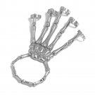 Female Skull Bracelet Halloween Jewelry Metal Linked Ghost Hand Skull Bracelet black