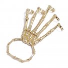 Female Skull Bracelet Halloween Jewelry Metal Linked Ghost Hand Skull Bracelet sliver