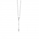 Fine Rosary Chain and Bead Necklace in Sterling Silver