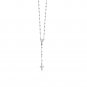 Fine Rosary Chain and Bead Necklace in Sterling Silver