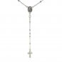 Fine Rosary Chain and Bead Necklace in Sterling Silver
