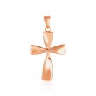 Flat Twisted Cross Pendant in 14k Rose Gold D40758533