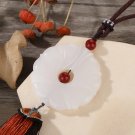 Flower blooming auspicious lanolin jade Lotus car hanging white