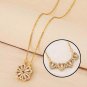 Folding Pendant Stainless Steel Magnetic Four Leaf Clover Heart Necklace Gold Heart Shaped