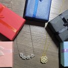 Folding Pendant Stainless Steel Magnetic Four Leaf Clover Heart Necklace Silver Heart Shaped