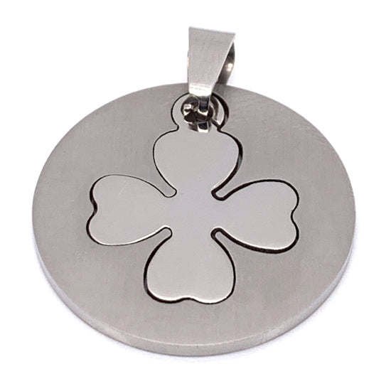 Four Leaf Clover Stainless Steel Pendant - PDJ2042 Default Title