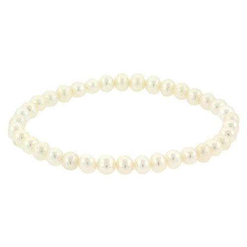Freshwater Cultured White Pearl Stretch Bracelet B9835FPL