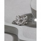 Friend's Hollow Wide 925 Sterling Silver Adjustable Ring Rhodium