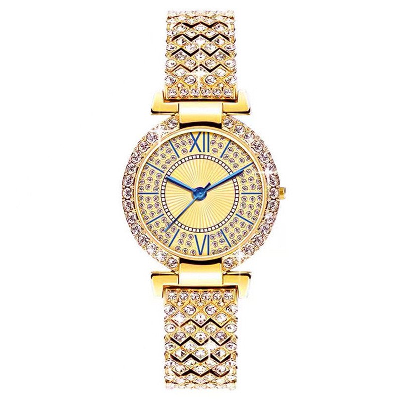 Full diamond ladies watch women's watch quartz watch bracelet watch rose gold
