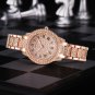 Full Diamond Roman Literal Steel Band Bracelet Set Silver + bracelet