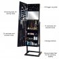Full length vanity mirror and jewelry storage combination - Black Black