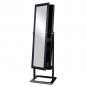 Full length vanity mirror and jewelry storage combination - Black Black