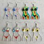 Fun Flag Sunflower Texas Print Female Body Earrings 3