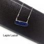 Gemstone Bar Necklace; Minimalist NeckEmerald Silver Minimalist Jewelry Healing Jewelry Amazonite