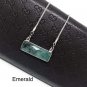 Gemstone Bar Necklace; Minimalist NeckEmerald Silver Minimalist Jewelry Healing Jewelry Amazonite
