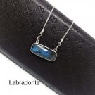 Gemstone Bar Necklace; Minimalist NecklaEmerald Silver Minimalist Jewelry Healing Jewelry Emerald