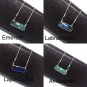 Gemstone Bar Necklace; Minimalist NeEmerald Silver Minimalist Jewelry Healing Jewelry Labradorite