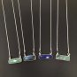 Gemstone Bar Necklace; Minimalist NeEmerald Silver Minimalist Jewelry Healing Jewelry Labradorite