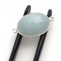 Gemstone Connectors; Aquamarine; Silver Connectors; AqJewelry Making DIY 27x15.75mm Default Title
