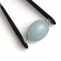 Gemstone Connectors; Aquamarine; Silver Connectors; AqJewelry Making DIY 27x15.75mm Default Title