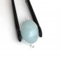 Gemstone Connectors; Aquamarine; Silver Connectors; AqJewelry Making DIY 27x15.75mm Default Title