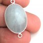 Gemstone Connectors; Aquamarine; Silver Connectors; AqJewelry Making DIY 27x15.75mm Default Title