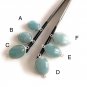 Gemstone Connectors; Silver Connectors; AquamaJewelry Making Natural Gemstone DIY B - 25x14x7