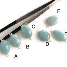 Gemstone Connectors; Silver Connectors; AquamJewelry Making Natural Gemstone DIY C - 26x14.25x8mm