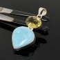 Gemstone Pendant - Larimar Bohemian Jewelry Larimar Pendant Sterling Silver Jewelry Default Title