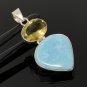 Gemstone Pendant - Larimar Bohemian Jewelry Larimar Pendant Sterling Silver Jewelry Default Title