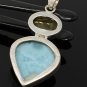 Gemstone Pendant - Larimar Bohemian Jewelry Larimar Pendant Sterling Silver Jewelry Default Title