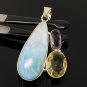 Gemstone Pendant - Larimar;Bohemian Jewelry Larimar Pendant Sterling Silver Jewelry Default Title