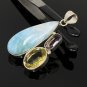 Gemstone Pendant - Larimar;Bohemian Jewelry Larimar Pendant Sterling Silver Jewelry Default Title